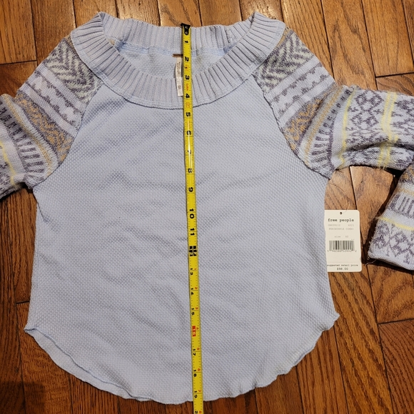 💚Free People Fairground Striped-Sleeve Thermal XS - Picture 7 of 7